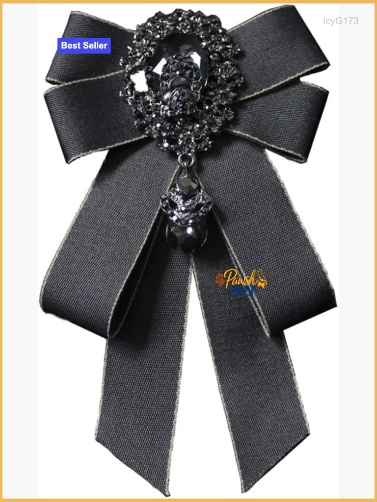 Rhinestone Pre-Tied Adjustable Bow Tie For Suits And Formal Events